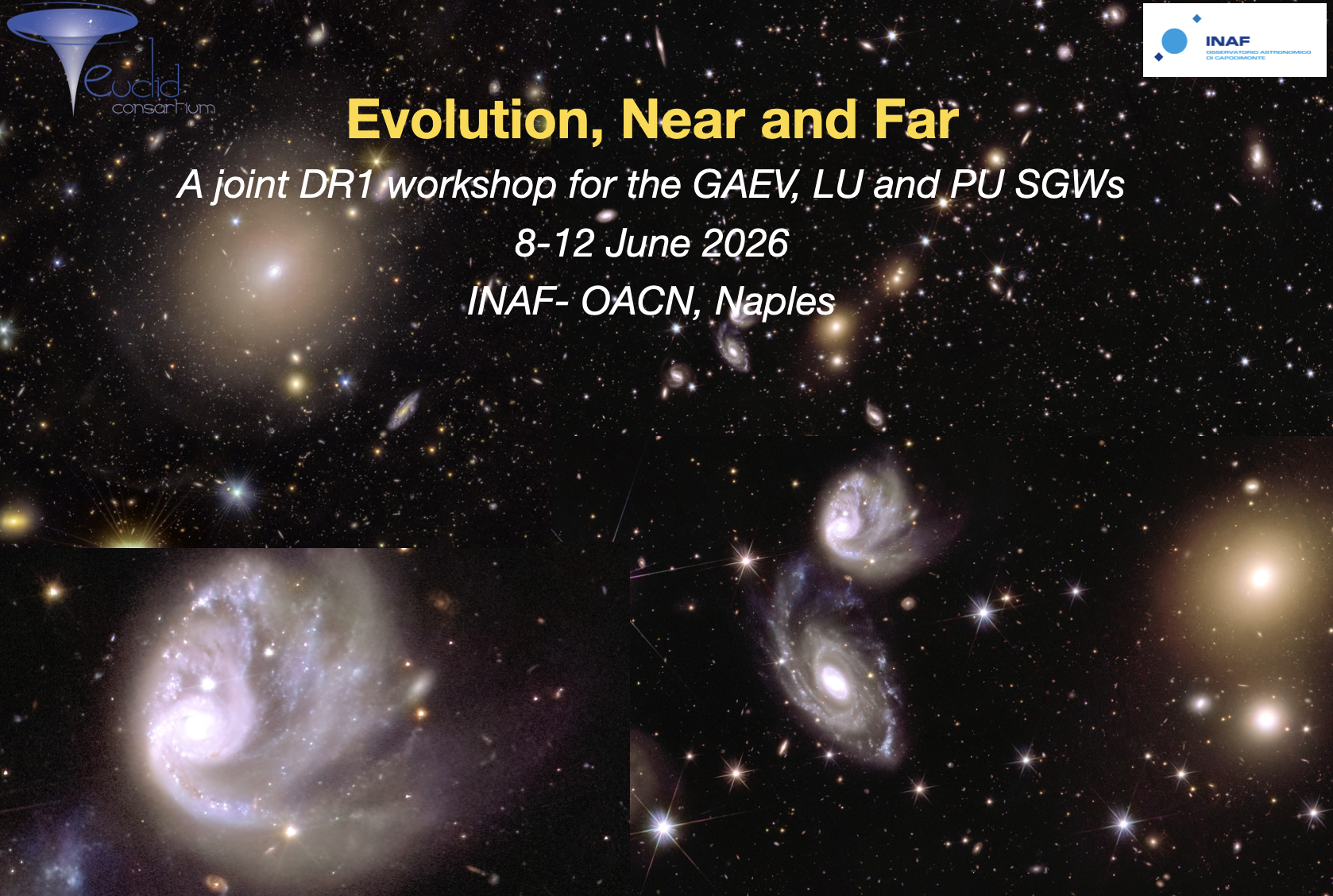Evolution, Near and Far - a joint DR1 Workshop for the GAEV, LU and PU SWGs
